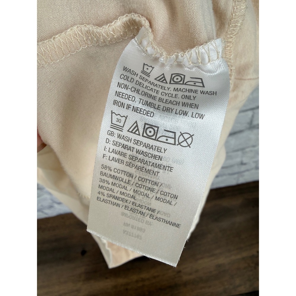 AnyBody Womens Beige Dolman Blend V-Neck Pullover Hoodie Sweatshirt Size M - Picture 4 of 7